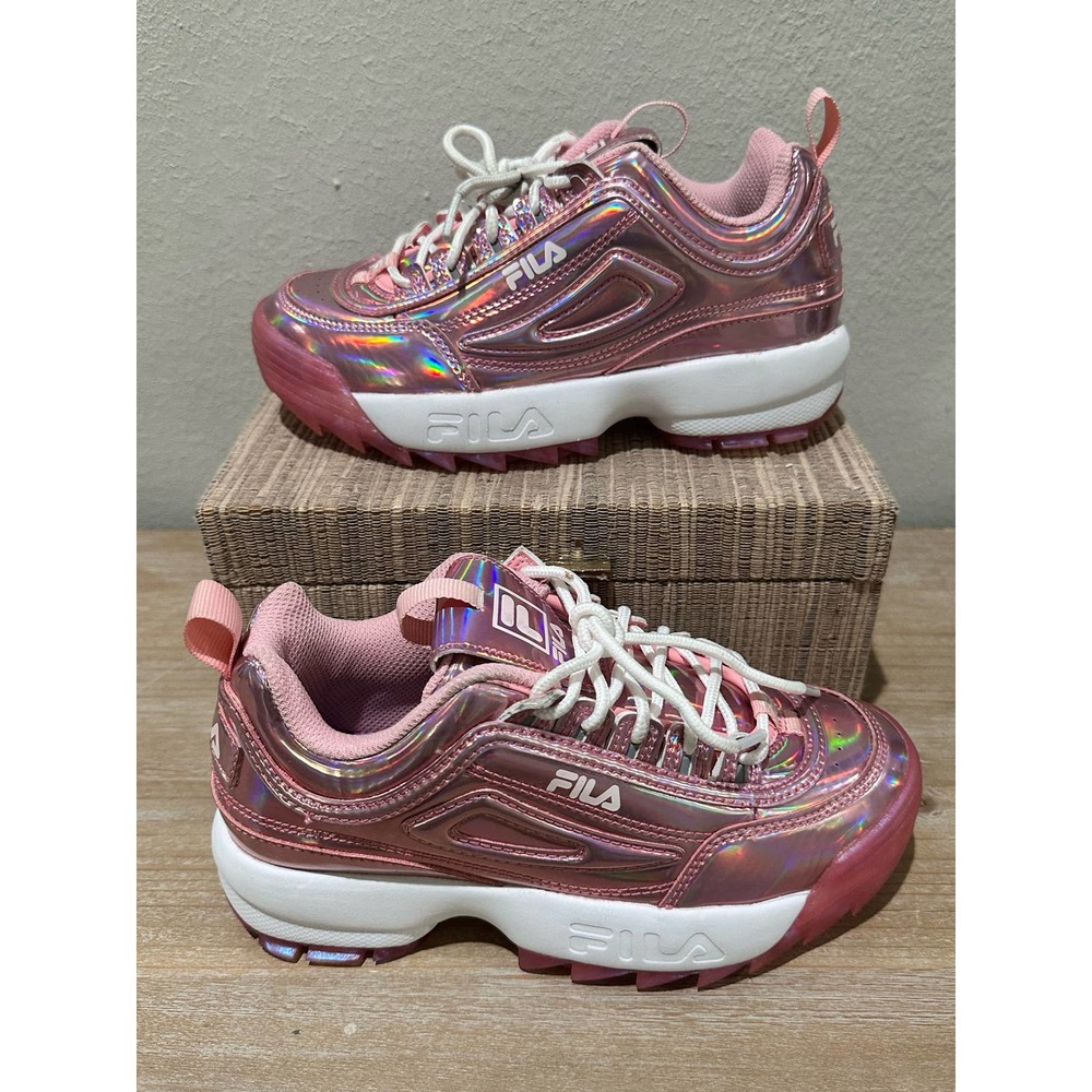 Fila Kids Iridescent Pink Platform Sneakers